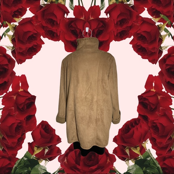 Penmanship Suede Fur Mid Long Winter Coat - Picture 5 of 14